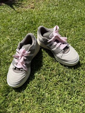 Adidas Suede Sneakers Gray with Pink Laces – Women’s Casual Shoes